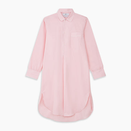 Pink Piped End-On-End Cotton Nightshirt Image 5