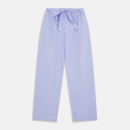 Blue Fine Check Piped Sea Island Quality Cotton Pyjama Set Image 3