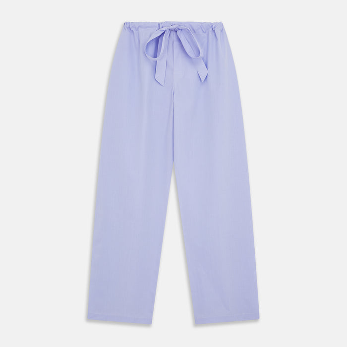 Blue Fine Check Piped Sea Island Quality Cotton Pyjama Set Image 3