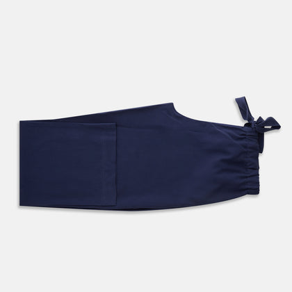 Women's Harriet Navy Silk Pyjama Set Image 6