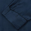 View 3 of product Experience luxurious nightwear with the Turnbull & Asser Navy Piped Silk Spot Gown, featuring elegant white dots for a timeless look.