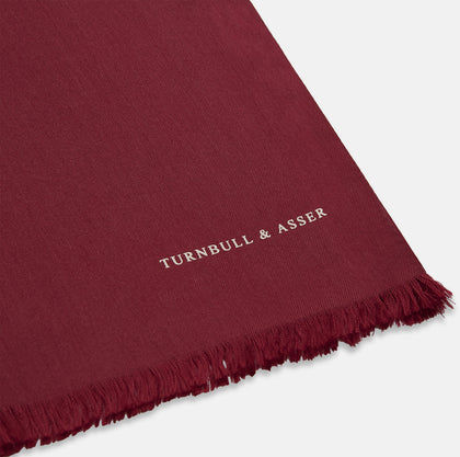 Plain Wine Silk Scarf