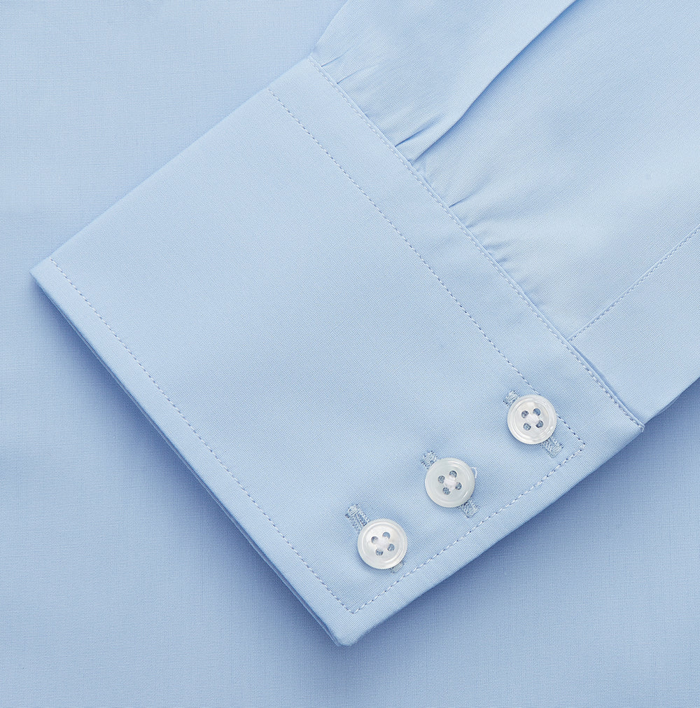 Pale Blue Organic Cotton Regular Fit Mayfair Shirt