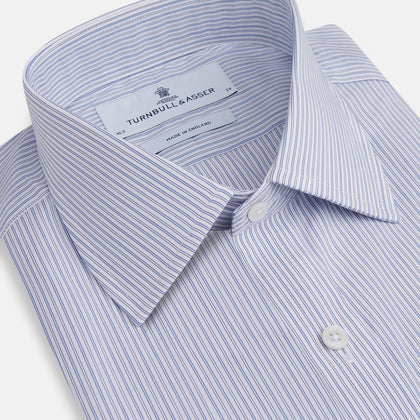 Light Blue Track Stripe Mayfair Shirt
