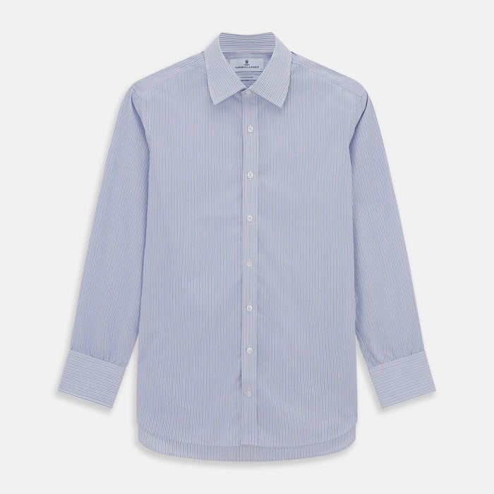 Light Blue Track Stripe Mayfair Shirt