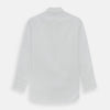 View 2 of product The Turnbull & Asser Tailored Fit Plain White Cotton Shirt features a Kent collar and 3-button cuffs, showcased against a plain white background.