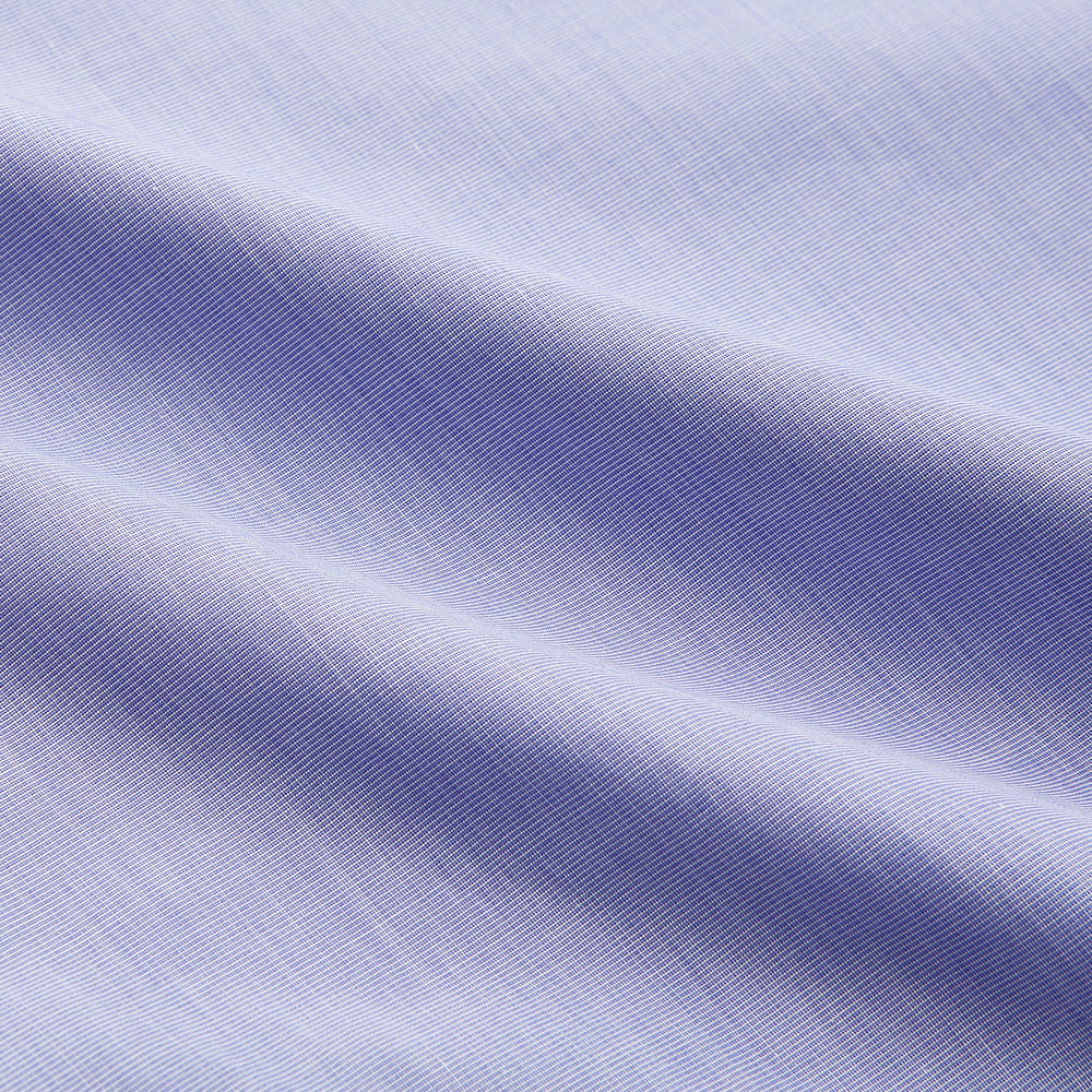 Tailored Fit Blue End-on-End Cotton Shirt | Turnbull & Asser