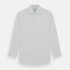 View 1 of product Turnbull & Asser's Tailored Fit Plain White Cotton Shirt features a Kent collar and double cuffs, shown on a white background.