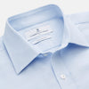Plain Blue Weekend Fit Chambray Finch Shirt With Derby Collar And Chest Pocket