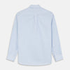 Pale Blue Stripe Weekend Fit Hayne Shirt With Dorset Collar And 1-Button Cuffs