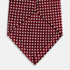 Slim Burgundy and White Diamond Silk Tie