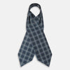 Navy Triple Check Silk Cravat