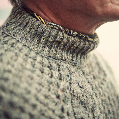 Merino Knitted Raglan Sleeve Crewneck Jumper Image 2