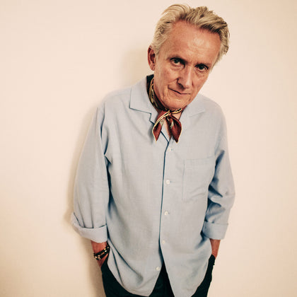 Holiday Fit Blue Cotton and Cashmere Blend Shirt with 1-Button Cuffs