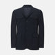 Navy Lightweight Wool Hopsack Traveller Jacket