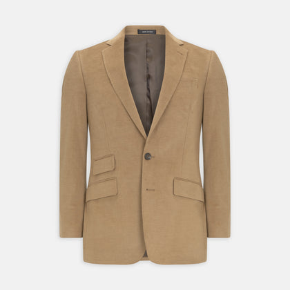 Camel Cotton Cashmere Corduroy Jacket
