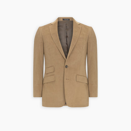 Camel Cotton Cashmere Corduroy Jacket Image 2
