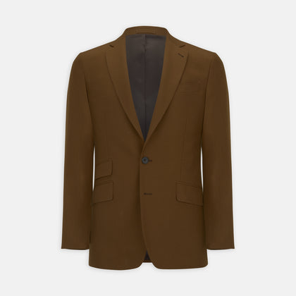 Tobacco Plainweave Cashmere Jacket