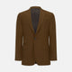 Tobacco Plainweave Cashmere Jacket