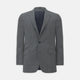 Grey Prince of Wales Check Wool Hopsack Jacket