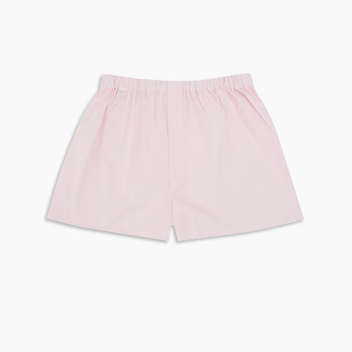 Plain Pink Cotton Boxer Shorts Image 2