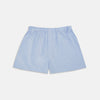View 1 of product Turnbull & Asser Plain Blue Sea Island Quality Cotton Boxer Shorts feature premium soft cotton and an elastic waistband, shown flat against a white background.