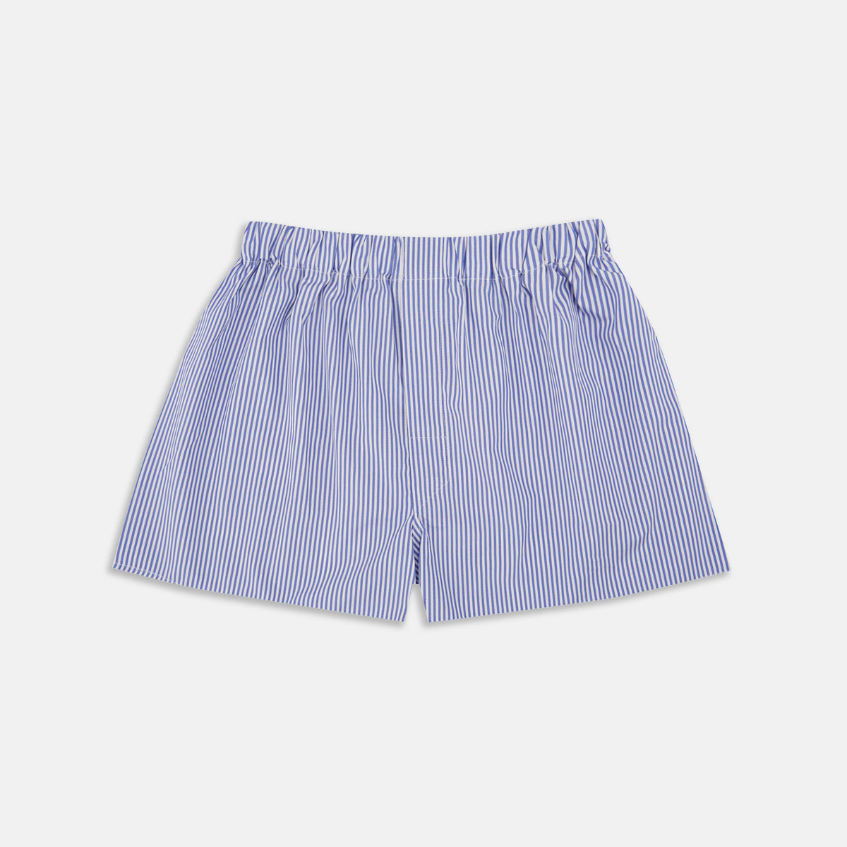 Turnbull & Asser Blue Bengal Stripe Cotton Boxer Shorts