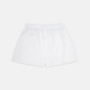 View 1 of product The Turnbull & Asser White Two-Fold 200 Cotton Boxer Shorts feature an elastic waistband and are crafted for superior breathability, shown flat on a plain light background.