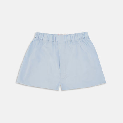 Light Blue Sea Island Quality Cotton Boxer Shorts