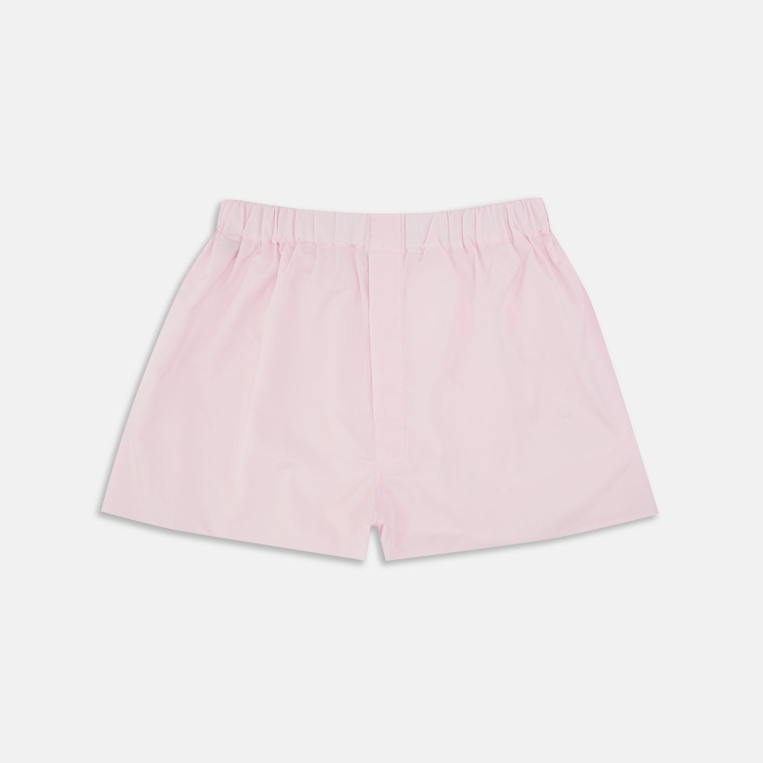 View 1 of product Turnbull & Asser Pink Sea Island Quality Cotton Boxer Shorts, made from soft cotton with an elastic waistband, shown on a plain white background.