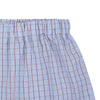 Sky Blue and Red Pin Check Cotton Boxer Shorts