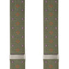 Leaf Green Floral Silk and Linen Adjustable Silk Braces
