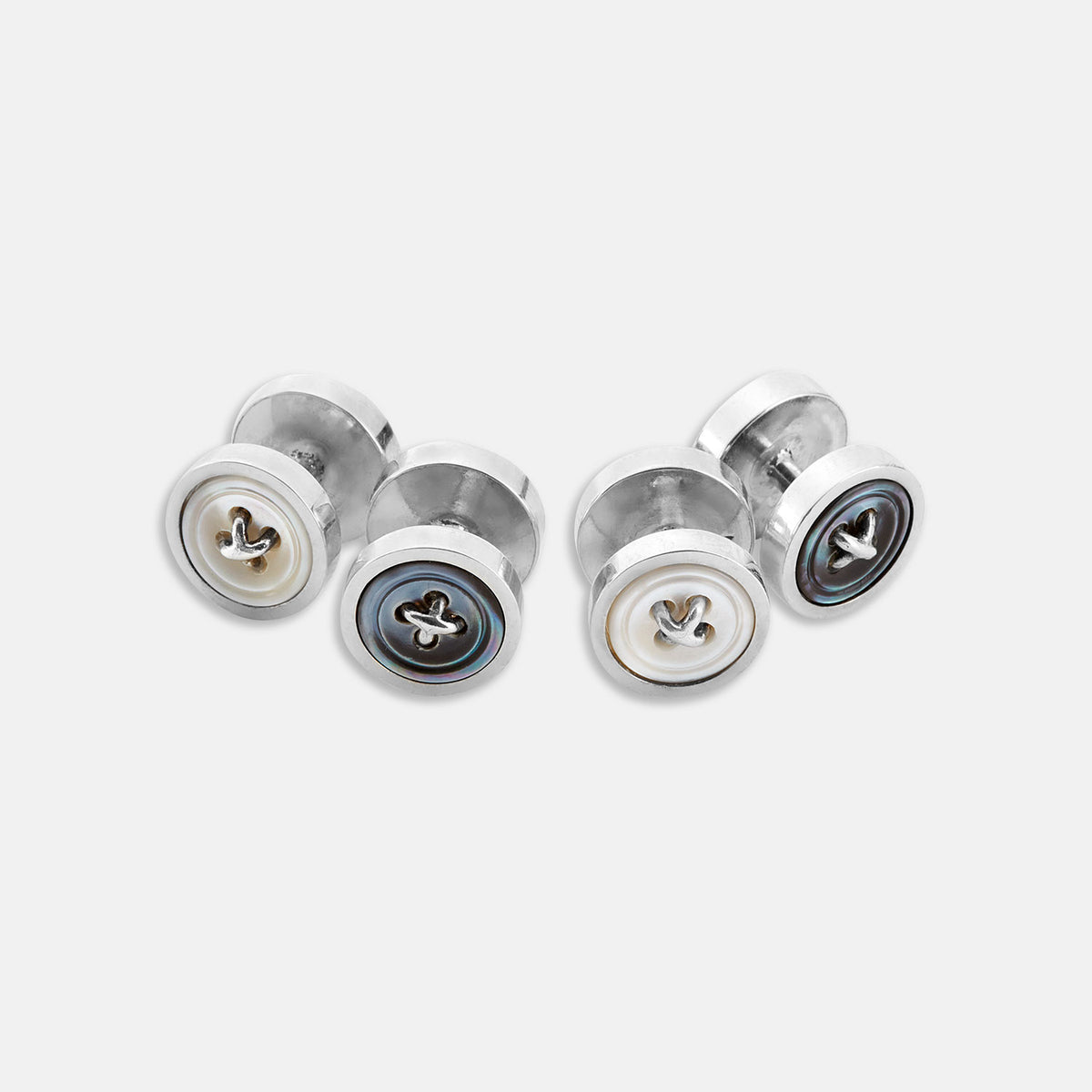 Reversible Smoke Mother Pearl Dress Studs