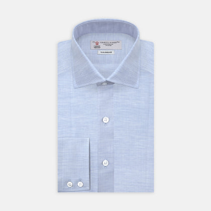 Esquire Edit Tailored Fit Light Blue Shirt with Kent Collar and 2-Button Cuffs