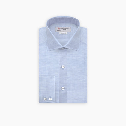 Esquire Edit Tailored Fit Light Blue Shirt with Kent Collar and 2-Button Cuffs Image 3