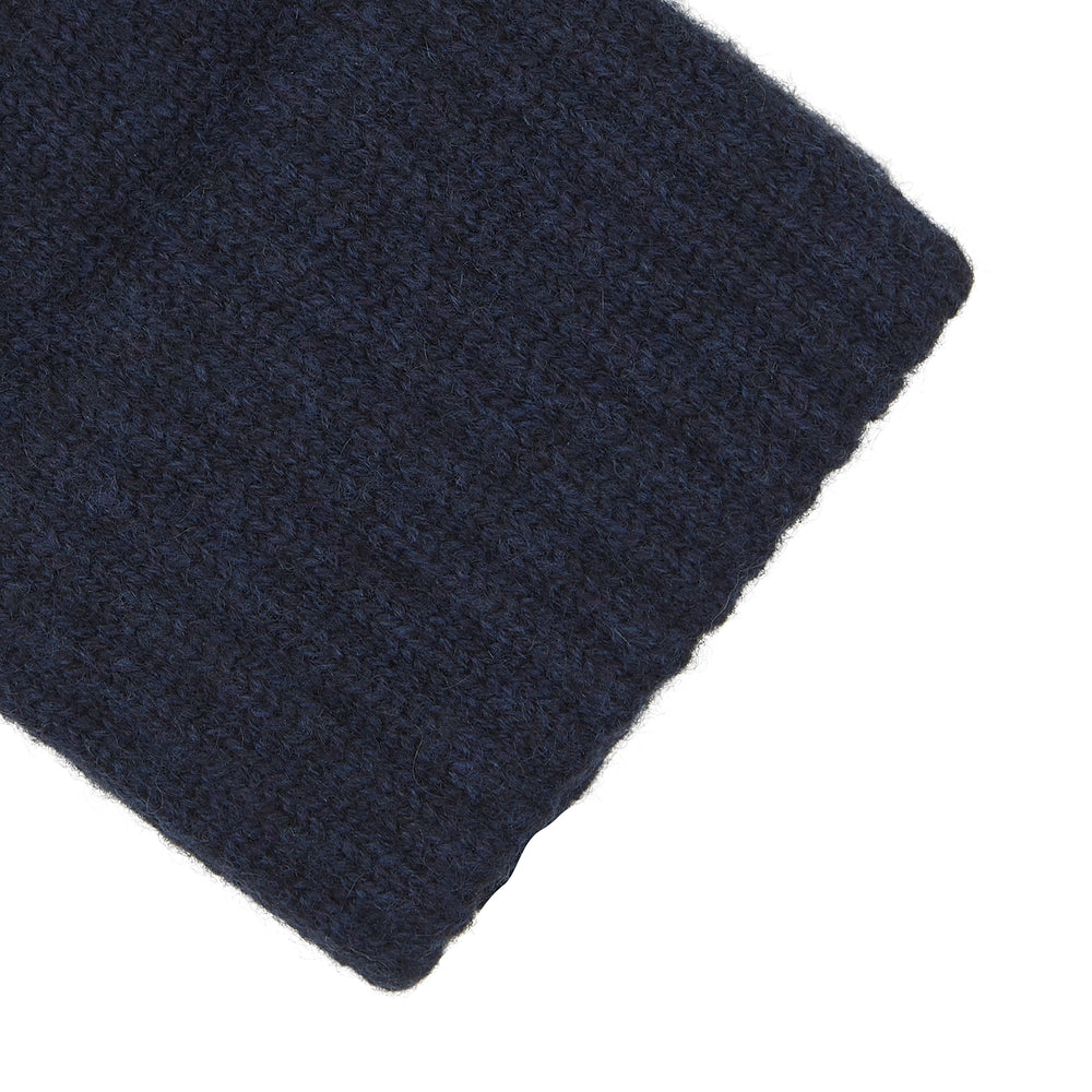 Navy Knitted Cashmere Gloves