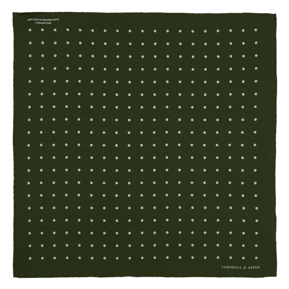 Olive Spot Silk Pocket Square