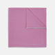 Pink and White Piped Silk Pocket Square