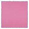 Rose and Navy Piped Silk Pocket Square