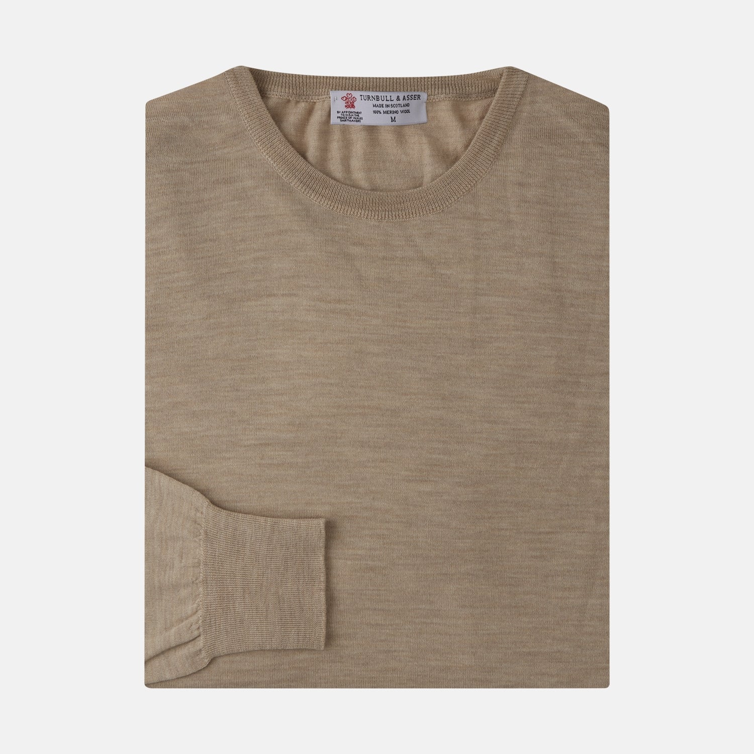Camel Fine Merino Crewneck Jumper