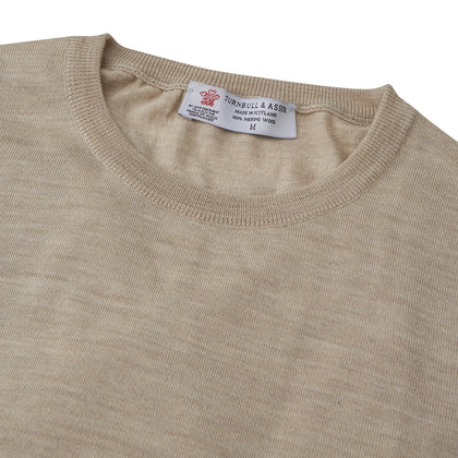 Camel Fine Merino Crewneck Jumper