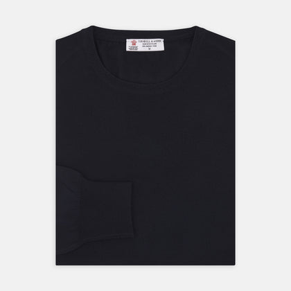 Indigo Crew Neck Merino Wool Jumper