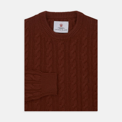 Harissa Crew Neck Cable Knit Cashmere Jumper