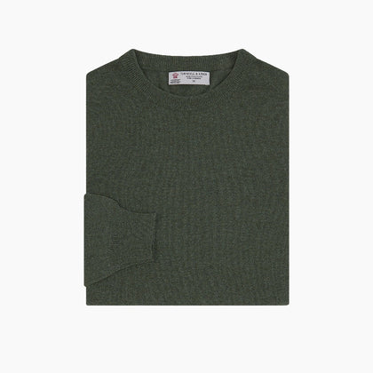 Green Crew Neck Cashmere Jumper Image 4