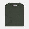 Green Crew Neck Cashmere Jumper