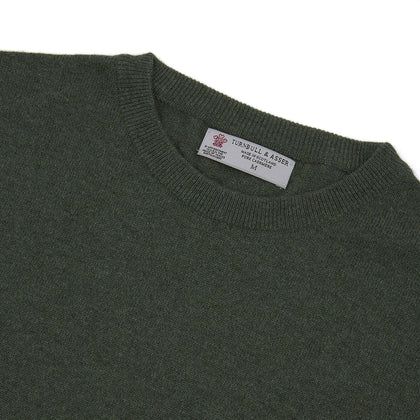 Green Crew Neck Cashmere Jumper Image 3