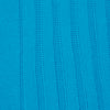 View 2 of product A single Turquoise Long Cotton Sock by Turnbull & Asser, crafted from soft Egyptian cotton, is shown knee-high against a plain light gray background, positioned as if worn.
