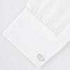 View 4 of product The Turnbull & Asser STERLING SILVER ART CUFFLINKS have oval faces with an engraved swirl pattern, finished elegantly against a plain white background.