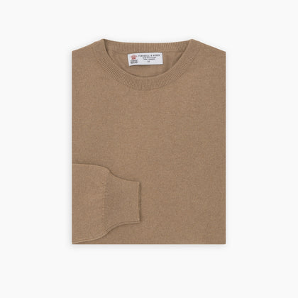 Natural Crew Neck Cashmere Jumper Image 4
