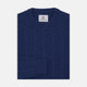 Blue Crew Neck Cable Knit Cashmere Jumper